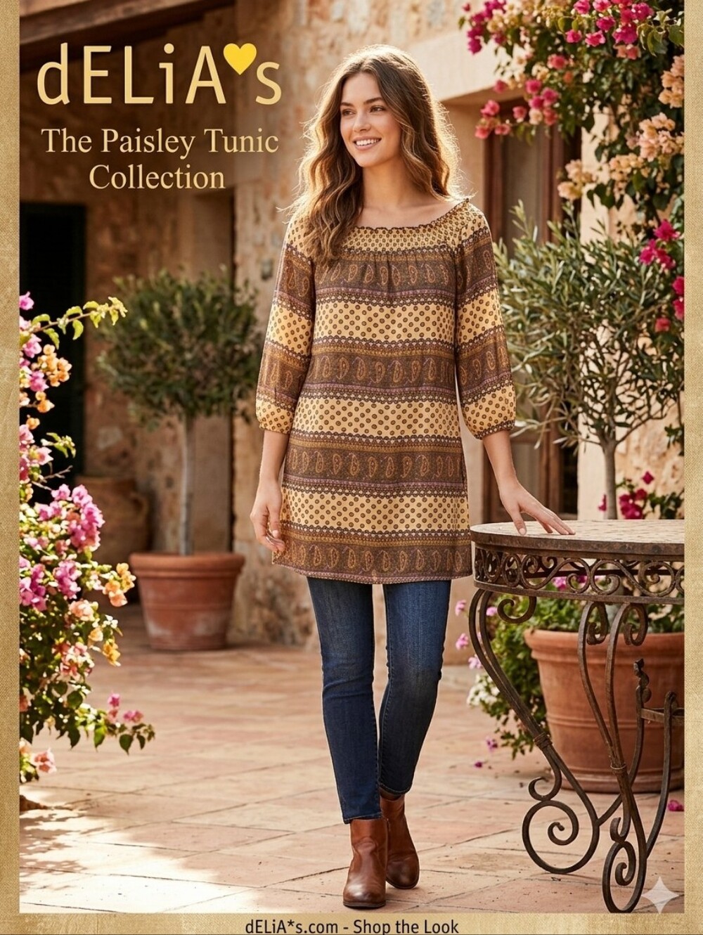 dELiA*s,💛 Dress or Long Top Paisley Design